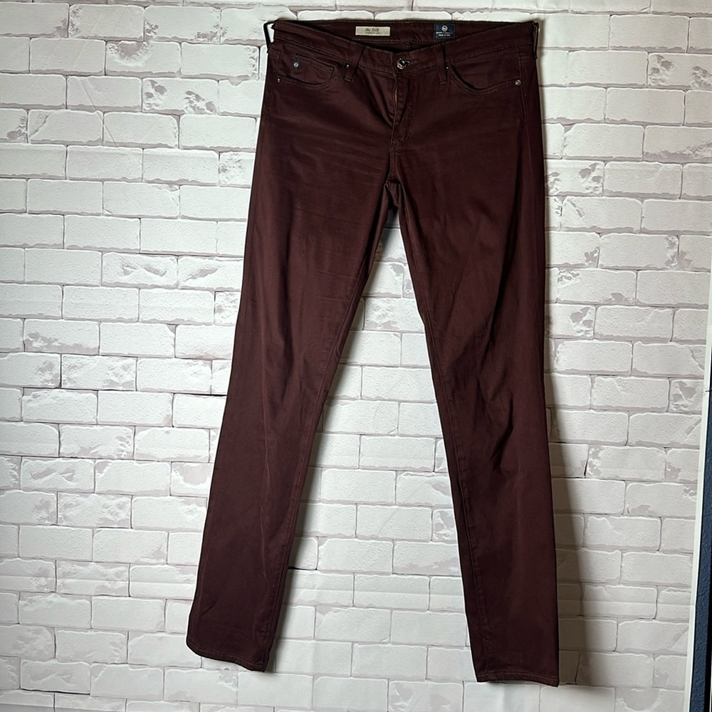 Adriano Goldschmied AG the Stilt Cigarette Leg women’s size 27 Plum Purple Wine